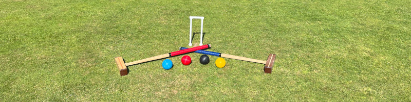 Playing croquet